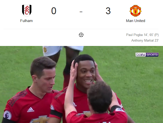 Manchester United Telak Kalahkan Fulham 3-0